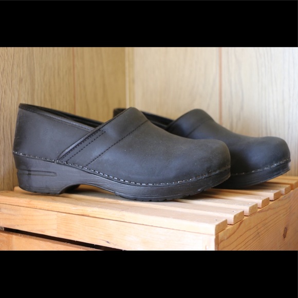 sanita black clogs